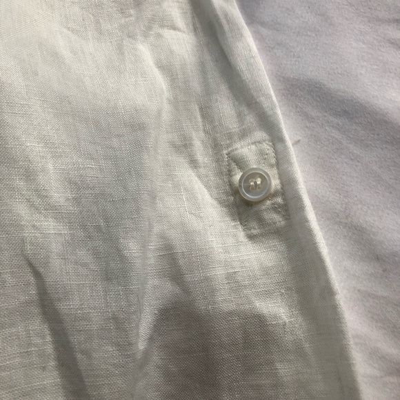 Escada Sport white linen button up shirt maxi dress womens 46 quiet luxury - Picture 9 of 15